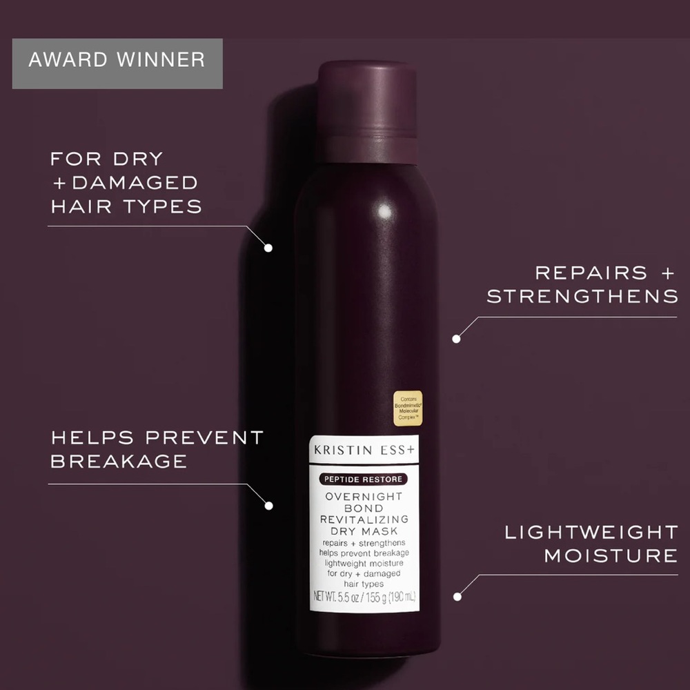 Kristen Ess Overnight Bond Revitalizing Dry Mask  decreased breakage, smoother